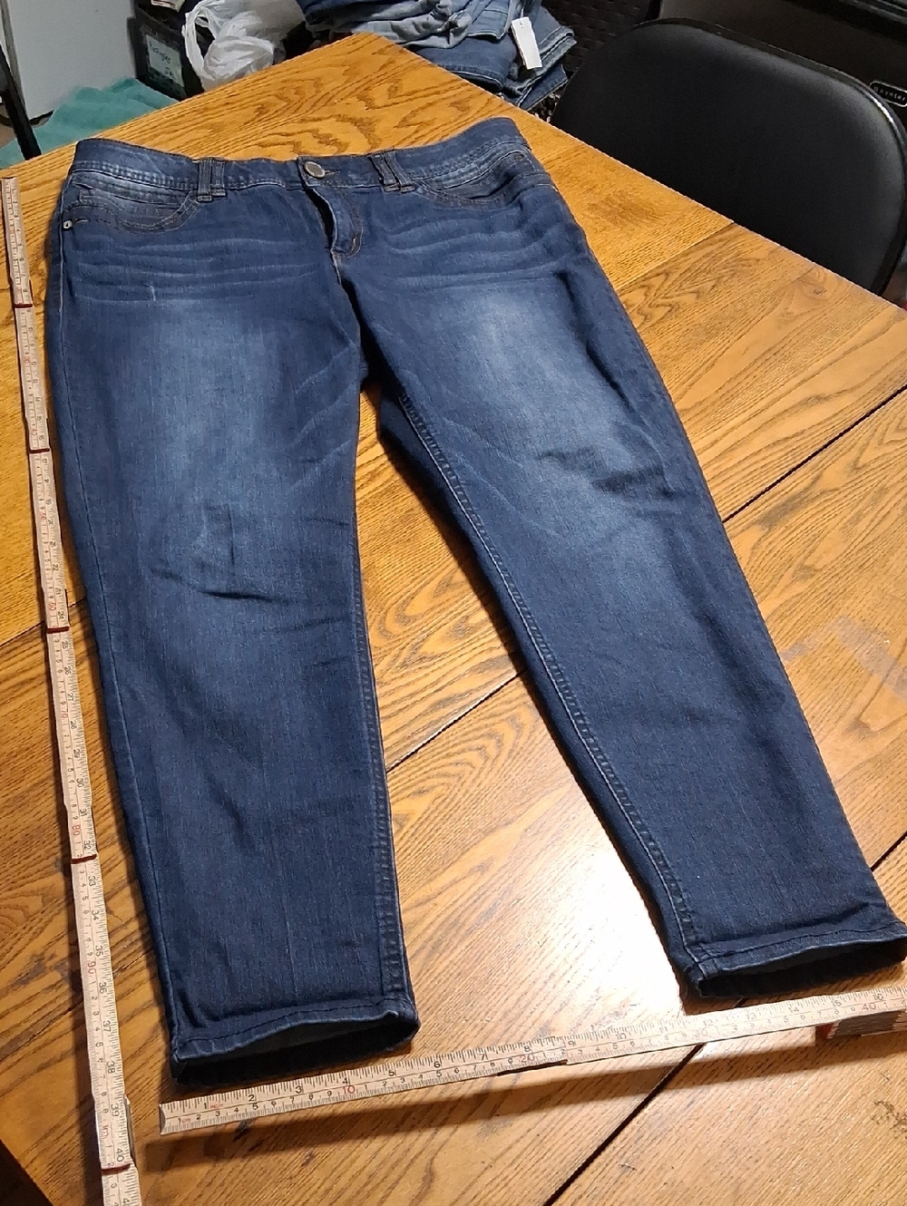 DEMOCRACY Jeans Womens 14 BLUE  DENIM Pants Used Skinny ?? AB TECHNOLOGY